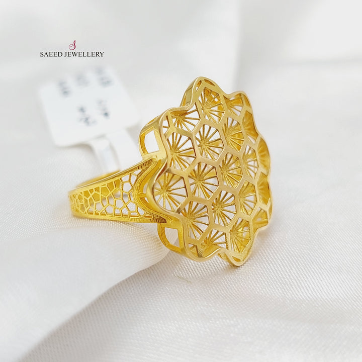 21K Gold Beehive Ring by Saeed Jewelry - Image 4