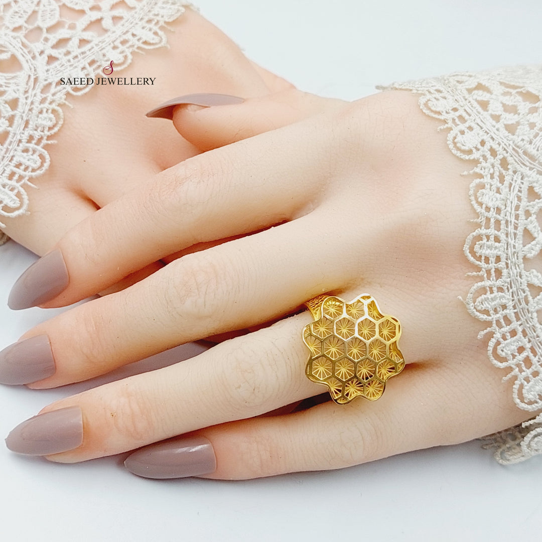 21K Gold Beehive Ring by Saeed Jewelry - Image 5