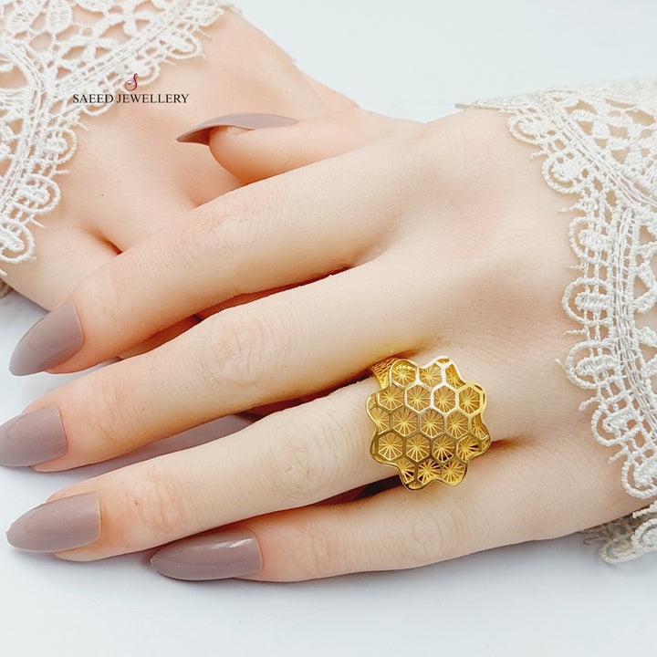 21K Gold Beehive Ring by Saeed Jewelry - Image 5