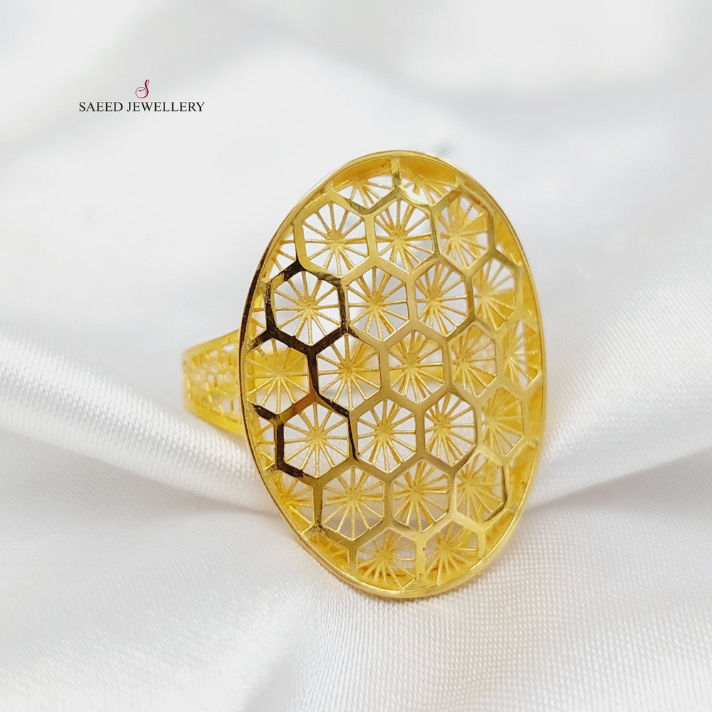 21K Gold Beehive Ring by Saeed Jewelry - Image 2