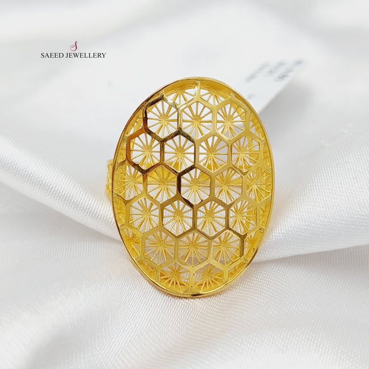 21K Gold Beehive Ring by Saeed Jewelry - Image 3