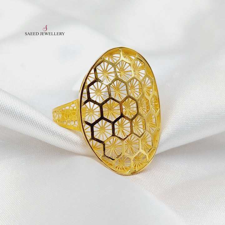 21K Gold Beehive Ring by Saeed Jewelry - Image 4