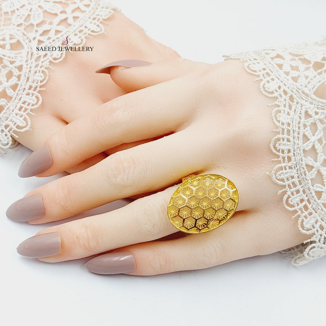 Beehive Ring  Made Of 21K Yellow Gold by Saeed Jewelry-29946