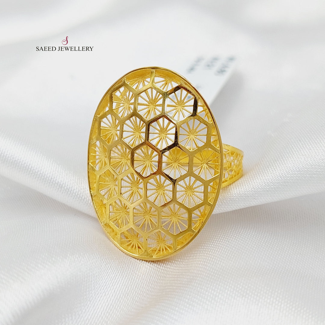 21K Gold Beehive Ring by Saeed Jewelry - Image 1