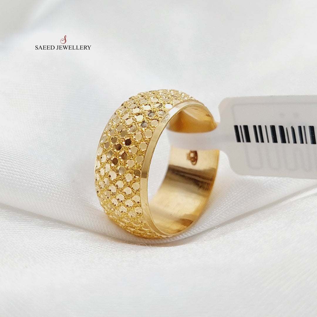 21K Gold Beehive Wedding Ring by Saeed Jewelry - Image 2