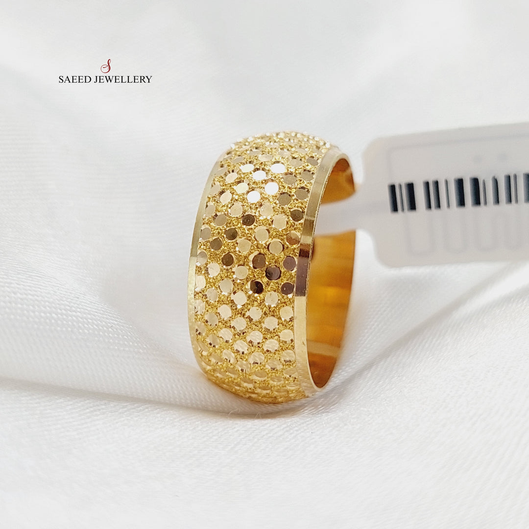 21K Gold Beehive Wedding Ring by Saeed Jewelry - Image 3
