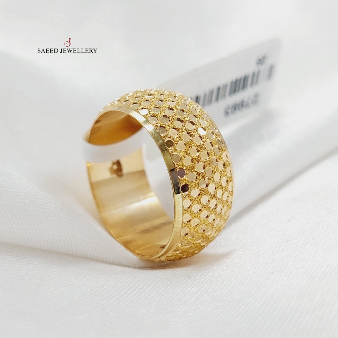 21K Gold Beehive Wedding Ring by Saeed Jewelry - Image 4