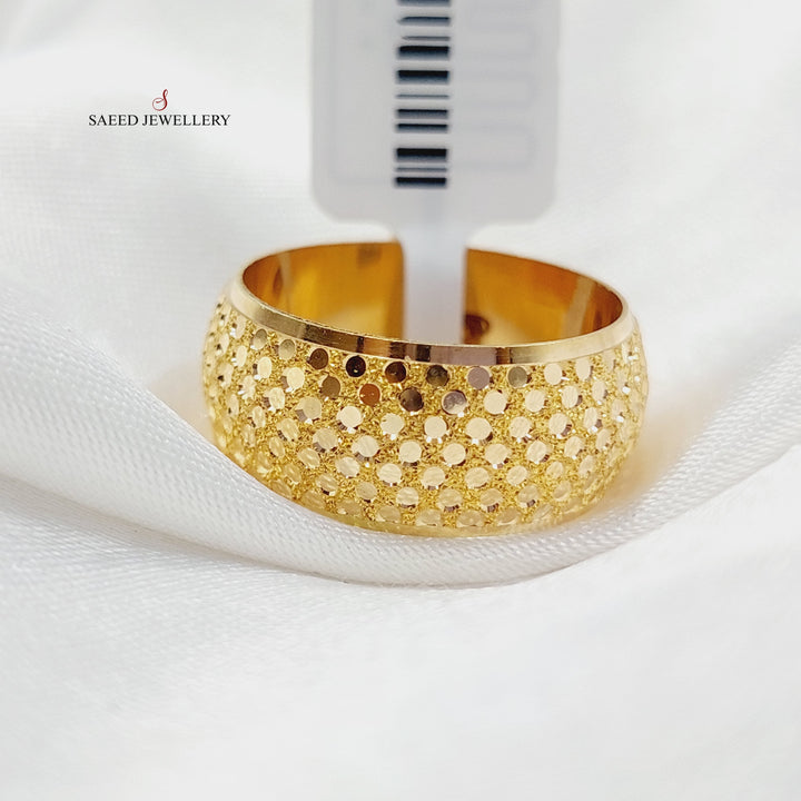 21K Gold Beehive Wedding Ring by Saeed Jewelry - Image 1