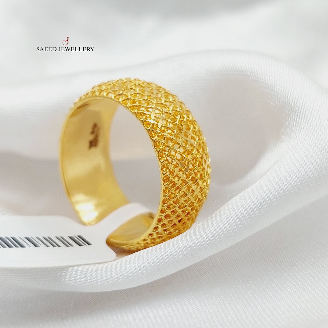 21K Gold Beehive Wedding Ring by Saeed Jewelry - Image 1
