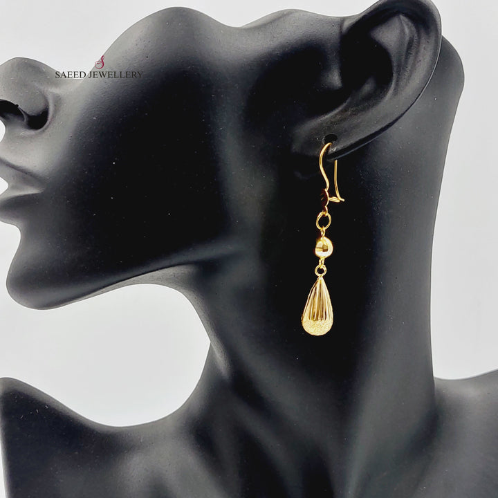 21K Gold Bell Earrings by Saeed Jewelry - Image 1