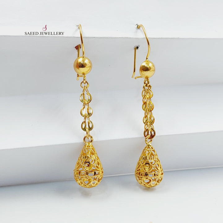 21K Gold Bell Earrings by Saeed Jewelry - Image 1