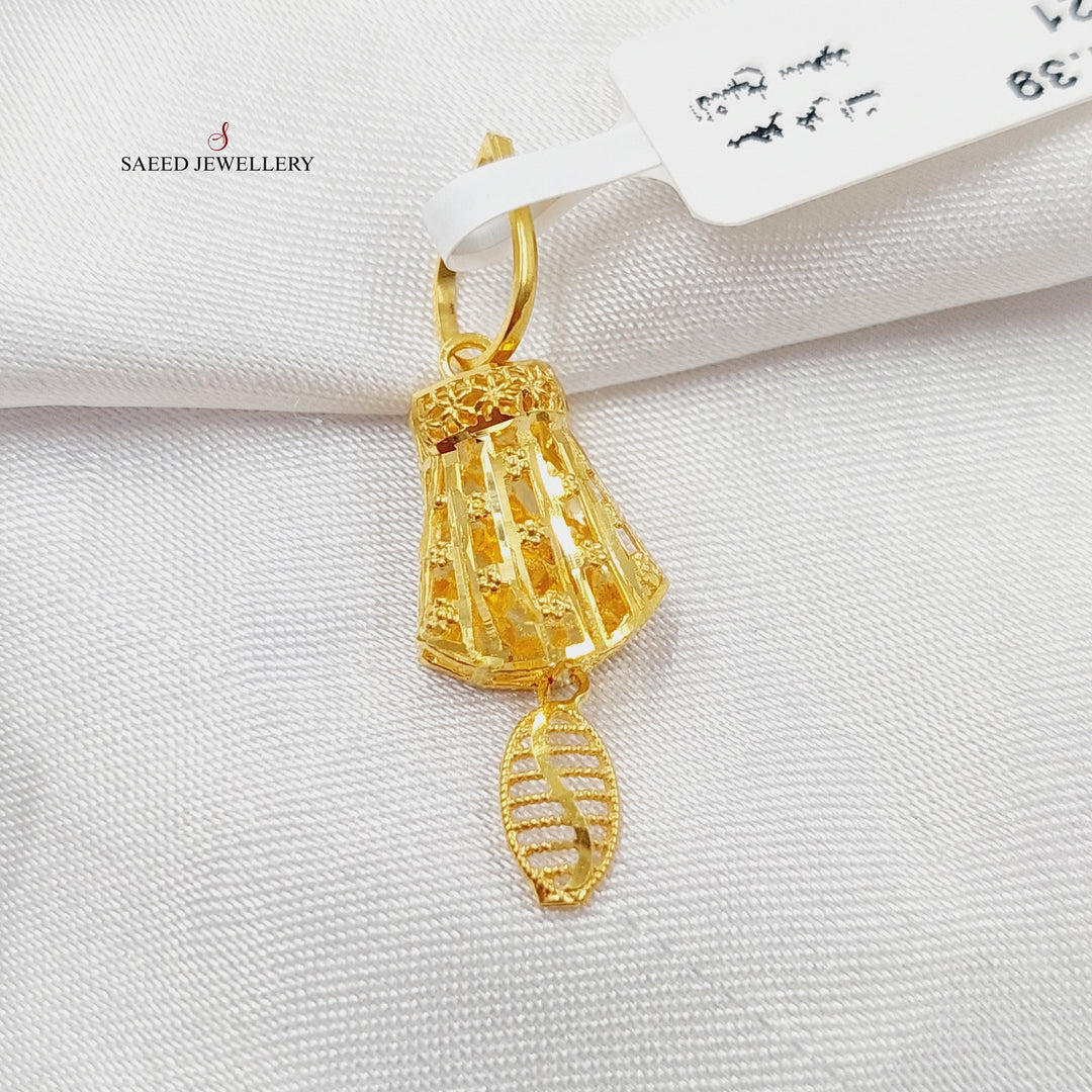 21K Gold Bell Pendant by Saeed Jewelry - Image 1