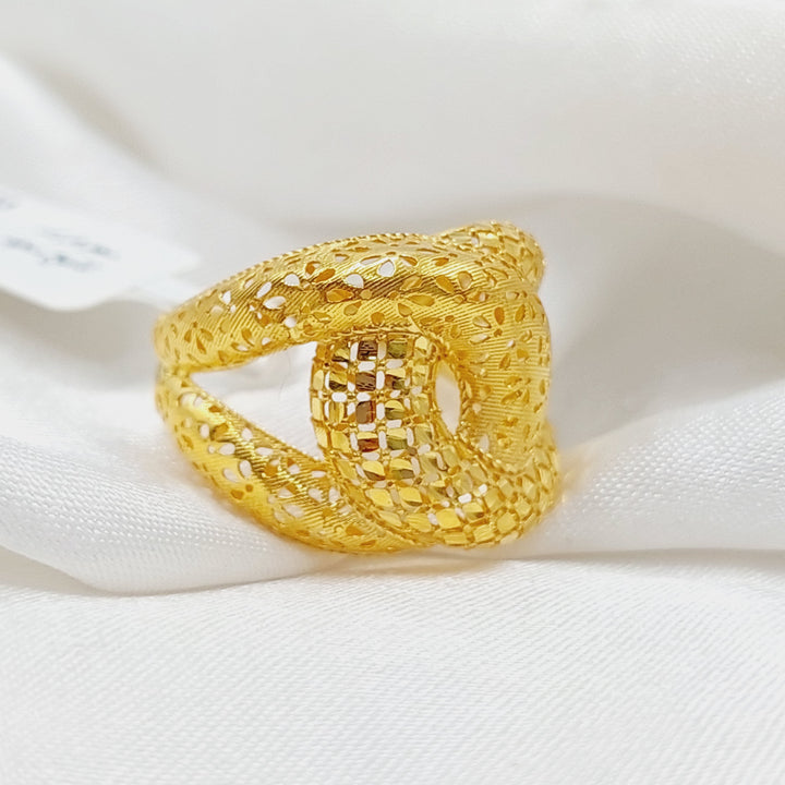 21K Gold Belt Ring by Saeed Jewelry - Image 3