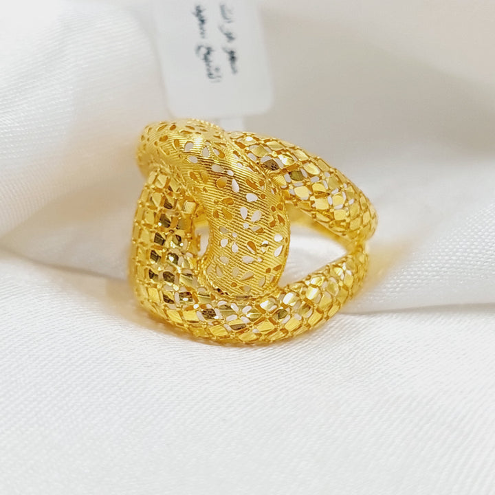 21K Gold Belt Ring by Saeed Jewelry - Image 1