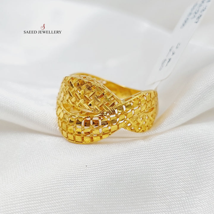 21K Gold Belt Ring by Saeed Jewelry - Image 3