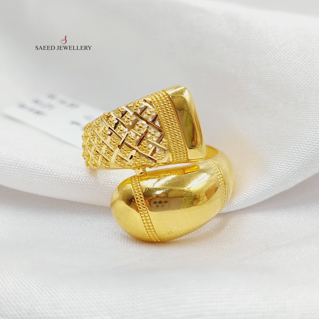 21K Gold Belt Ring by Saeed Jewelry - Image 3