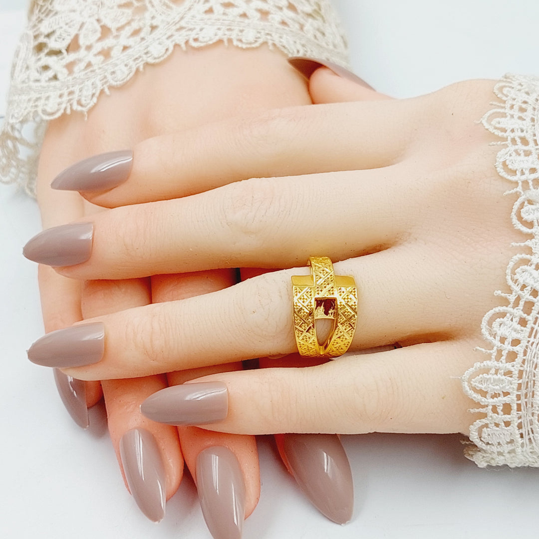 21K Gold Belt Ring by Saeed Jewelry - Image 5