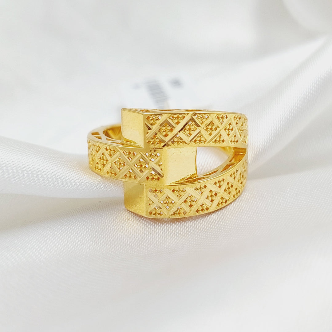 Belt Ring  Made Of 21K Yellow Gold by Saeed Jewelry-28881
