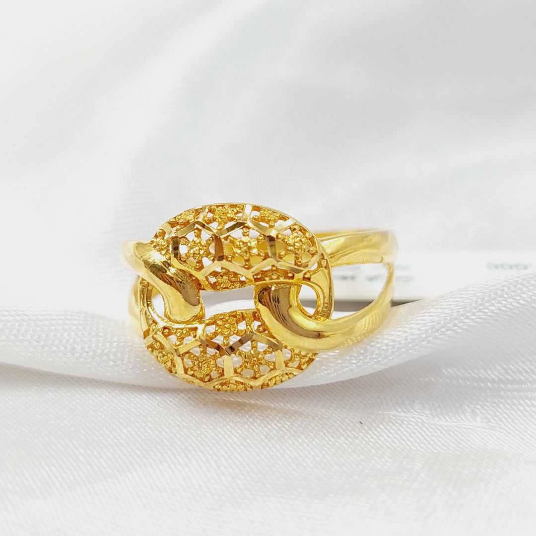 21K Gold Belt Ring by Saeed Jewelry - Image 3