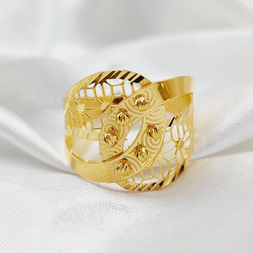 21K Gold Belt Ring by Saeed Jewelry - Image 2