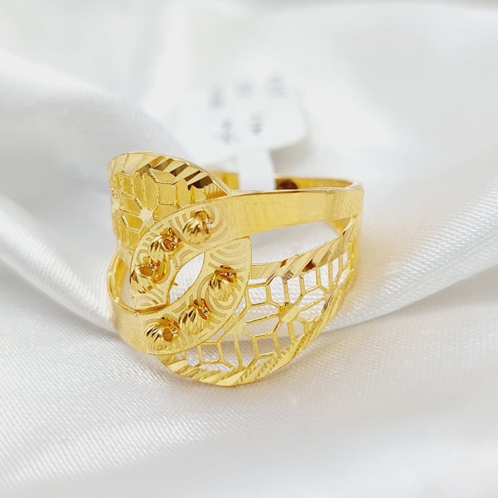 21K Gold Belt Ring by Saeed Jewelry - Image 3