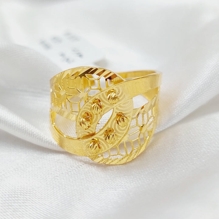 21K Gold Belt Ring by Saeed Jewelry - Image 4