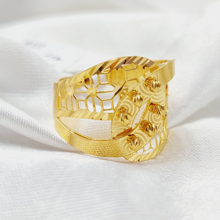 21K Gold Belt Ring by Saeed Jewelry - Image 1