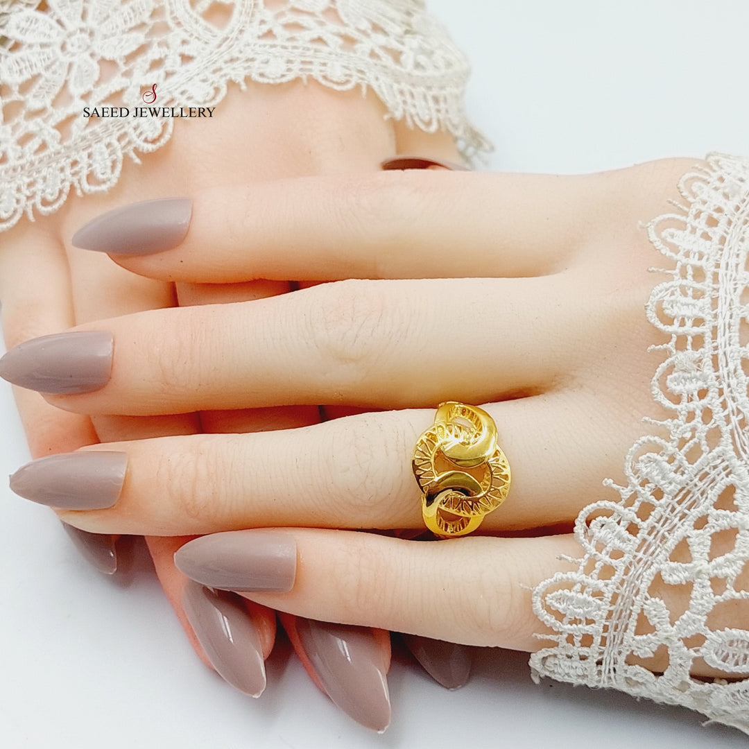 Belt Ring  Made Of 21K Yellow Gold by Saeed Jewelry-29021