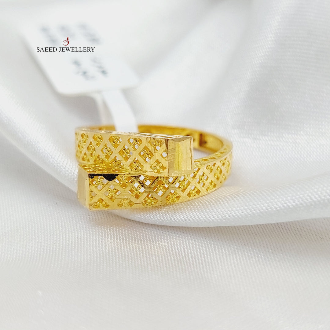 21K Gold Belt Ring by Saeed Jewelry - Image 2