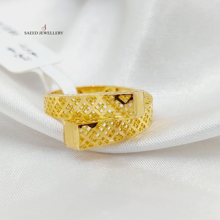 21K Gold Belt Ring by Saeed Jewelry - Image 1