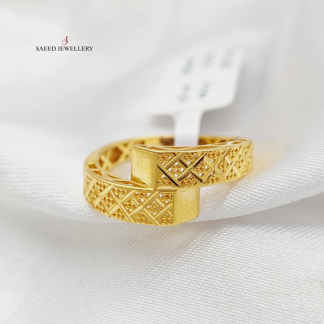 21K Gold Belt Ring by Saeed Jewelry - Image 3