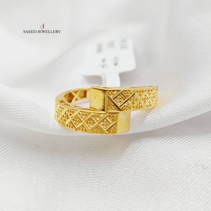 21K Gold Belt Ring by Saeed Jewelry - Image 1