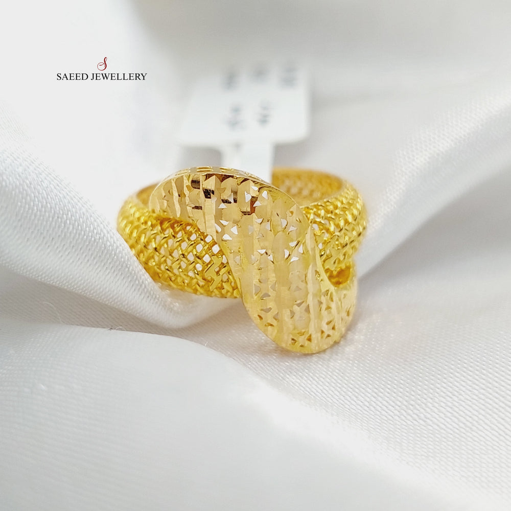 21K Gold Belt Ring by Saeed Jewelry - Image 2