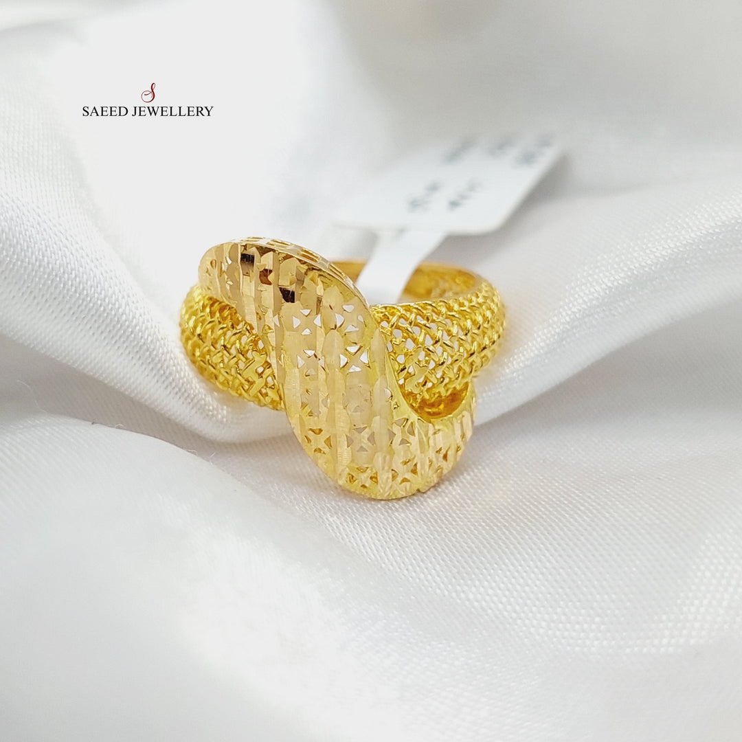 Belt Ring  Made Of 21K Yellow Gold by Saeed Jewelry-29255