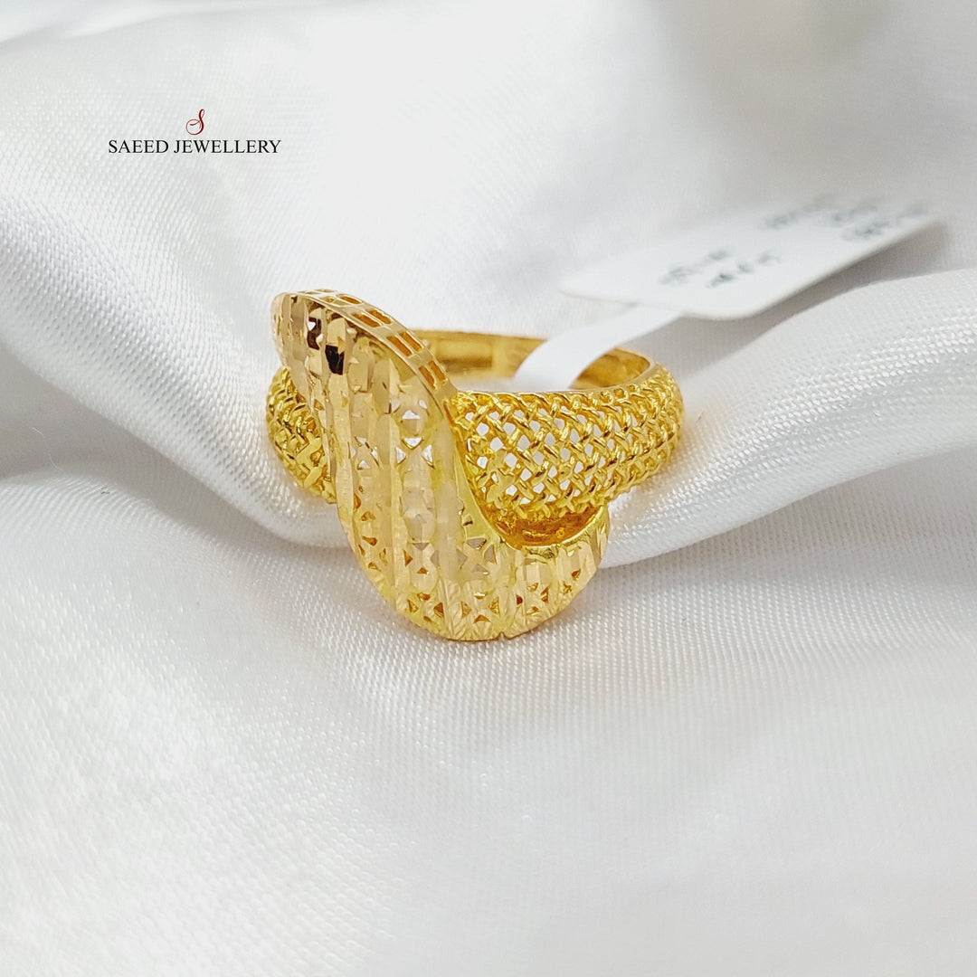 21K Gold Belt Ring by Saeed Jewelry - Image 3