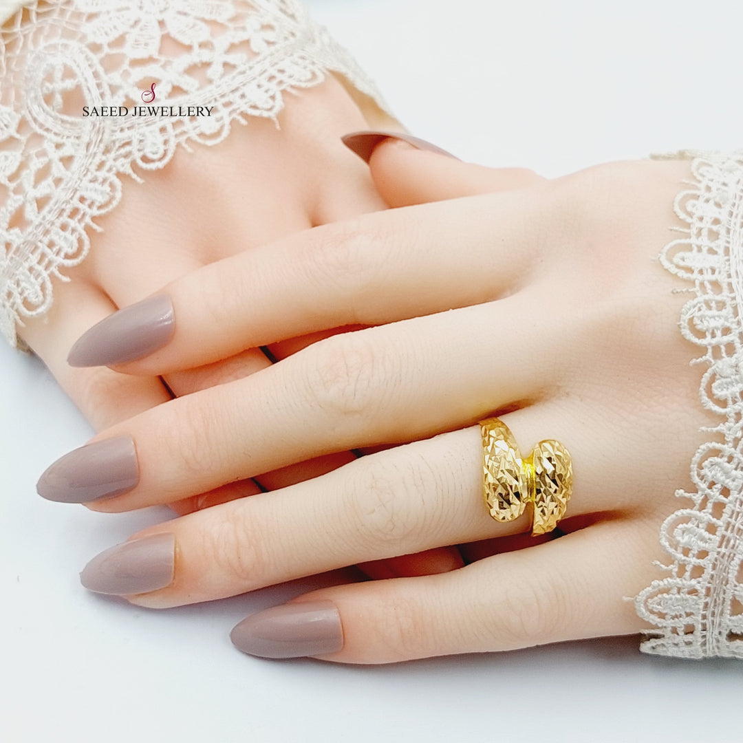 Belt Ring  Made Of 21K Yellow Gold by Saeed Jewelry-29488