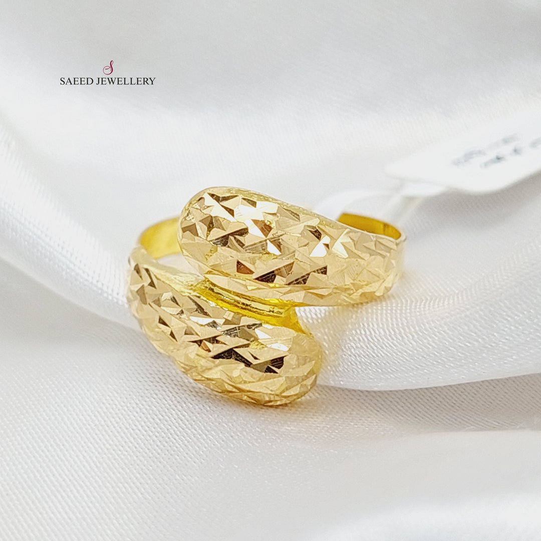 Belt Ring  Made Of 21K Yellow Gold by Saeed Jewelry-29488