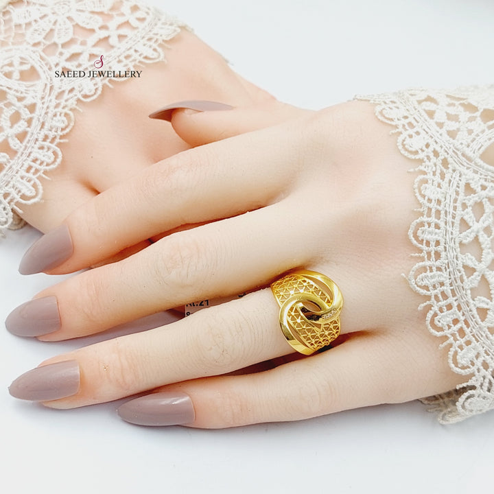 21K Gold Belt Ring by Saeed Jewelry - Image 3