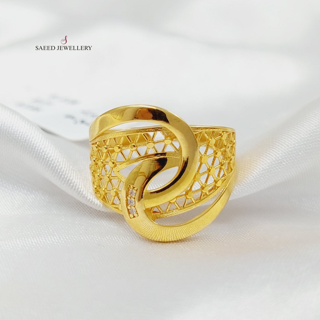 21K Gold Belt Ring by Saeed Jewelry - Image 1