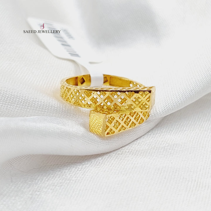 21K Gold Belt Ring by Saeed Jewelry - Image 3