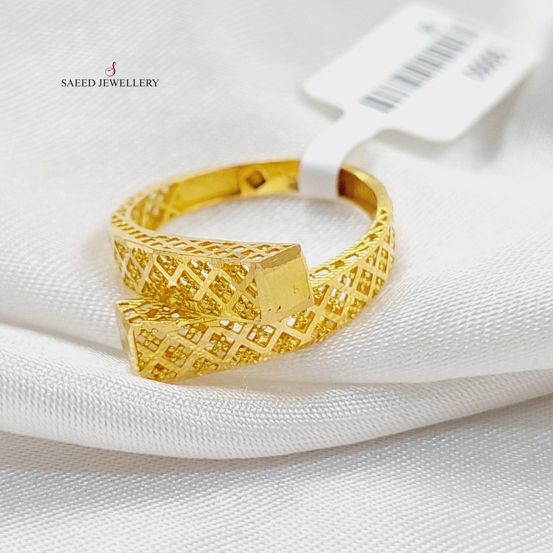 21K Gold Belt Ring by Saeed Jewelry - Image 4