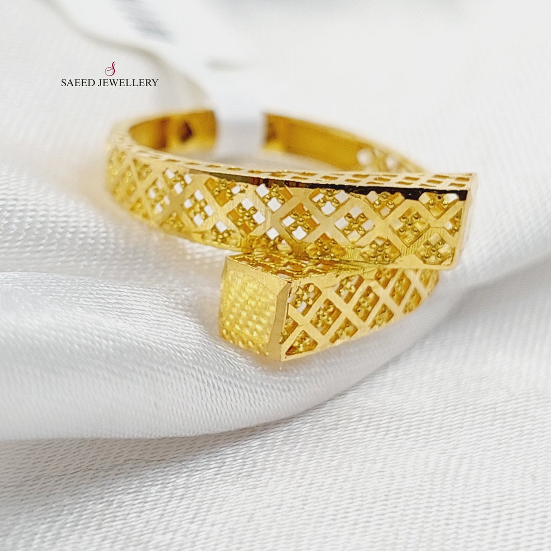 21K Gold Belt Ring by Saeed Jewelry - Image 5