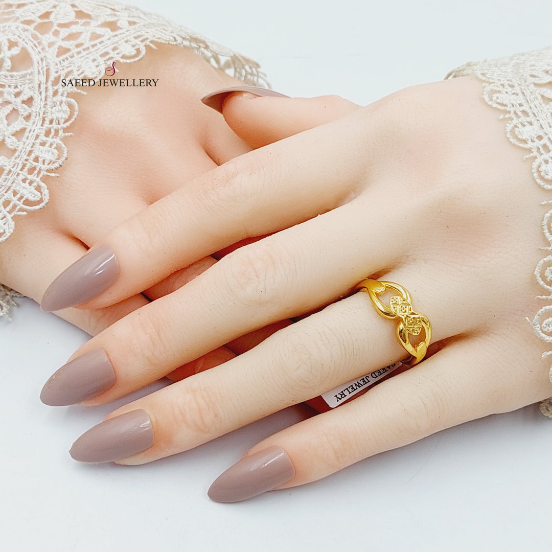 Belt Ring  Made of 21K Yellow Gold by Saeed Jewelry-31020
