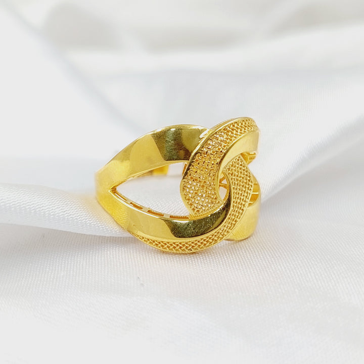 21K Gold Belt Ring by Saeed Jewelry - Image 3