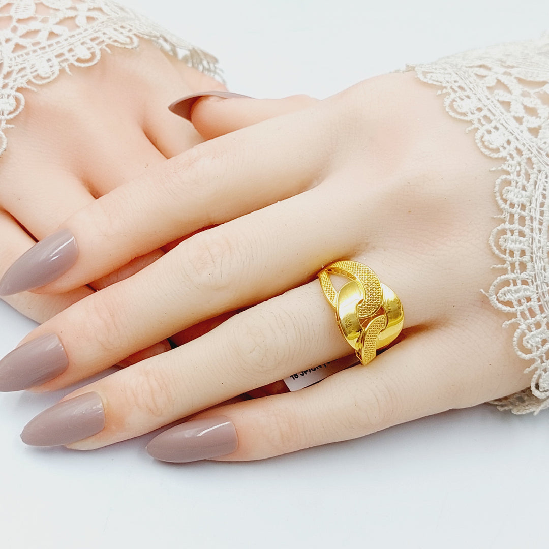 21K Gold Belt Ring by Saeed Jewelry - Image 5