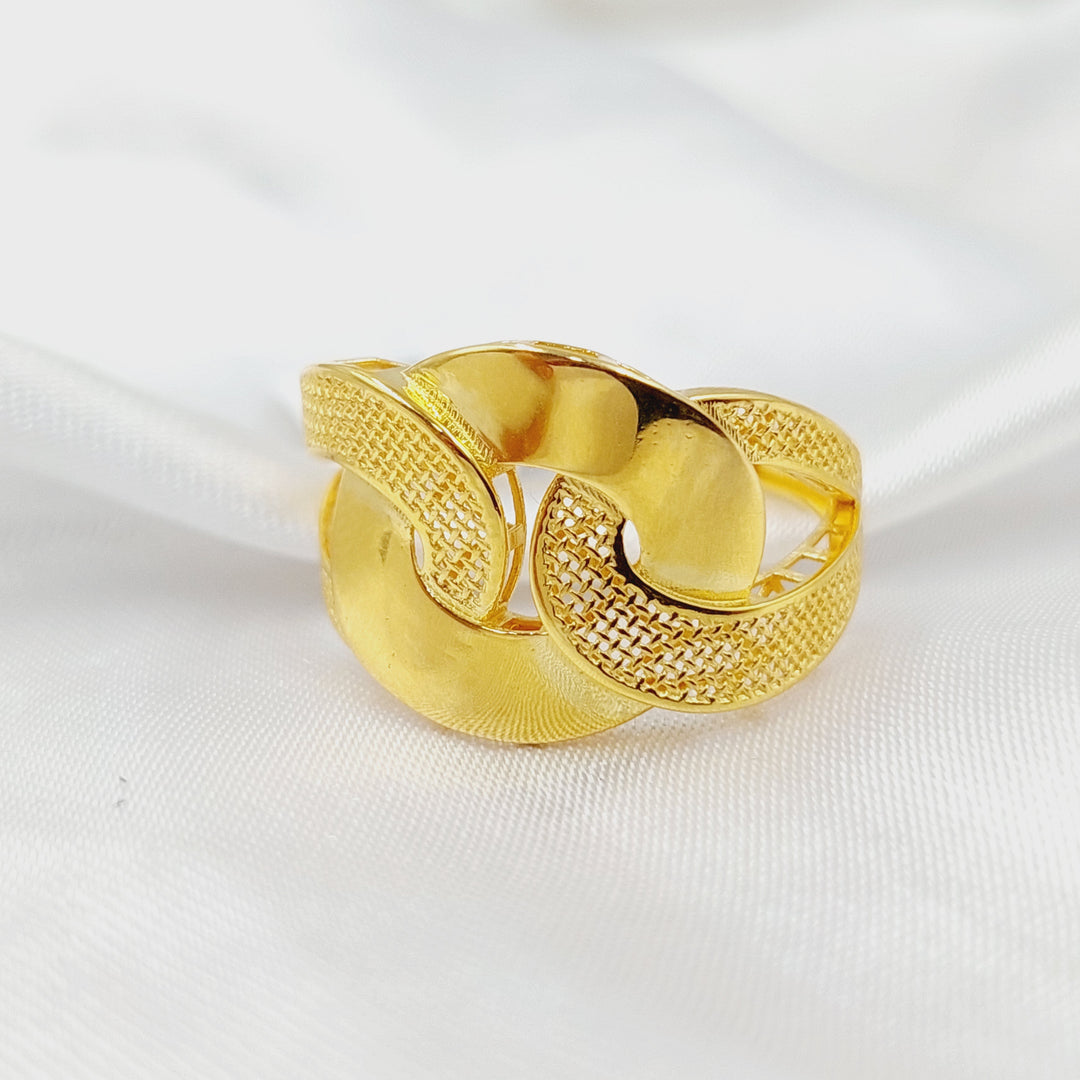 21K Gold Belt Ring by Saeed Jewelry - Image 1