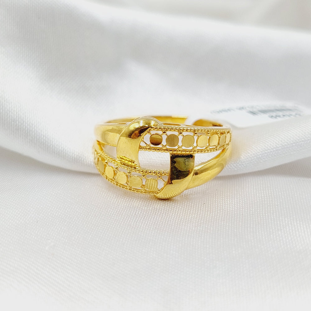 21K Gold Belt Ring by Saeed Jewelry - Image 2