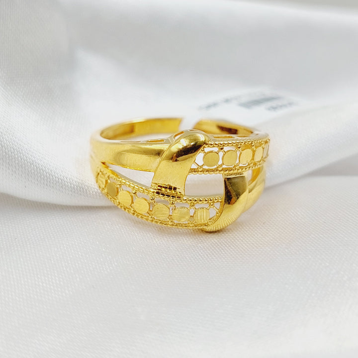 21K Gold Belt Ring by Saeed Jewelry - Image 3
