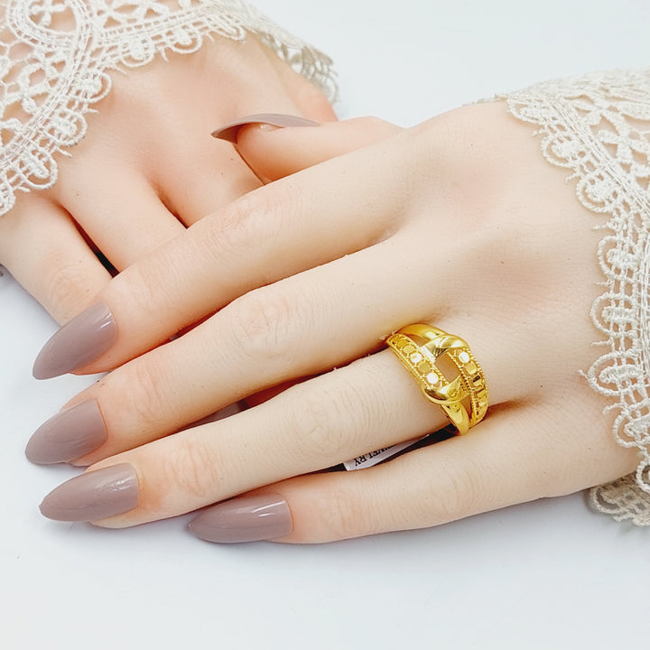 Belt Ring  Made of 21K Yellow Gold by Saeed Jewelry-31039