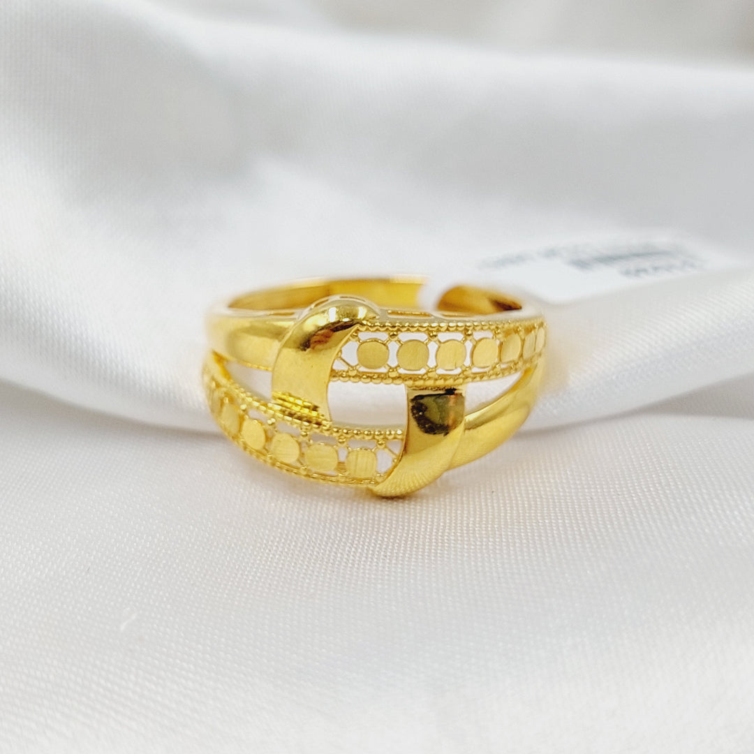 21K Gold Belt Ring by Saeed Jewelry - Image 1